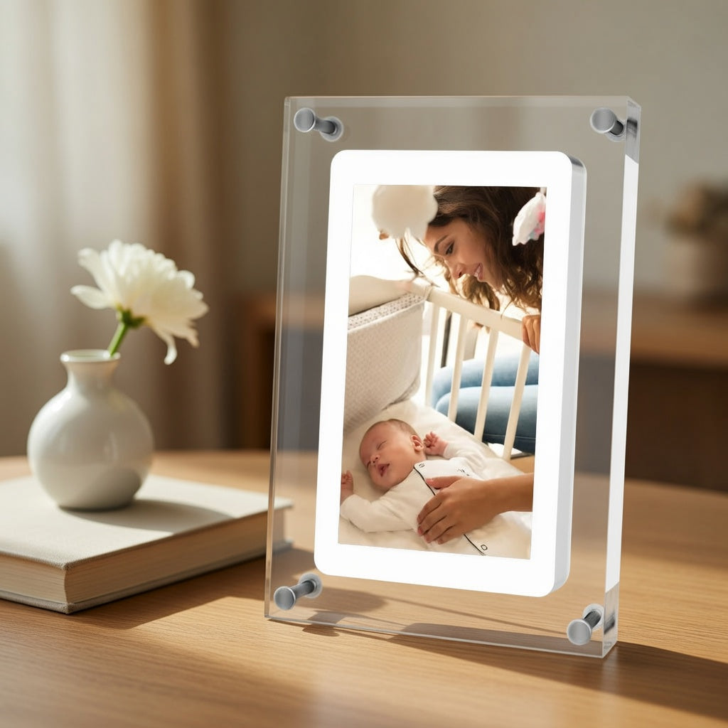 Digital Photo Frame with Auto-Rotating Display
