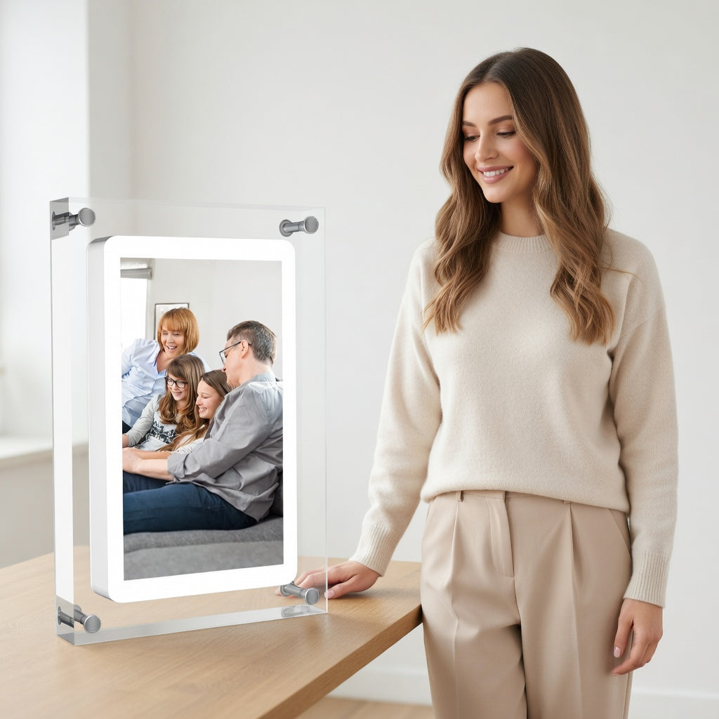 Digital Photo Frame with Auto-Rotating Display