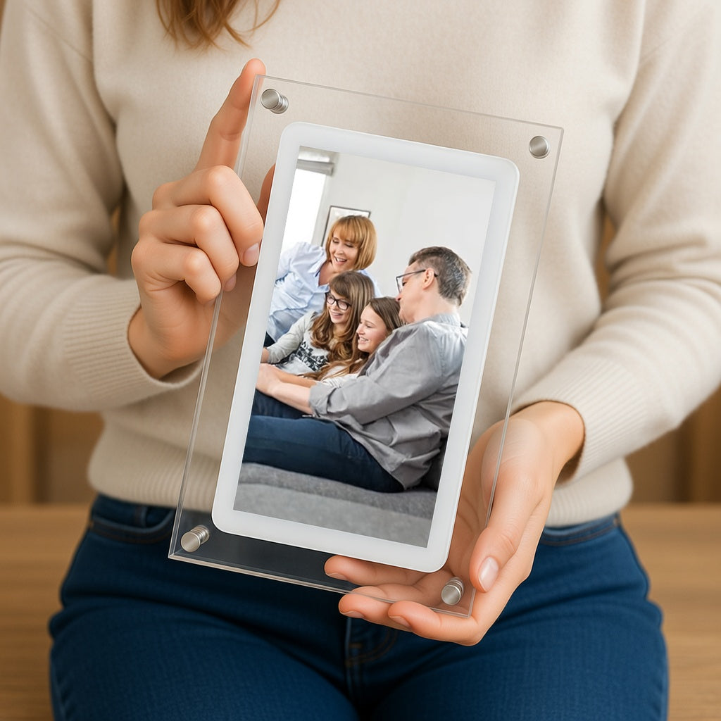 Digital Photo Frame with Auto-Rotating Display