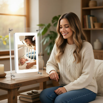 Digital Photo Frame with Auto-Rotating Display