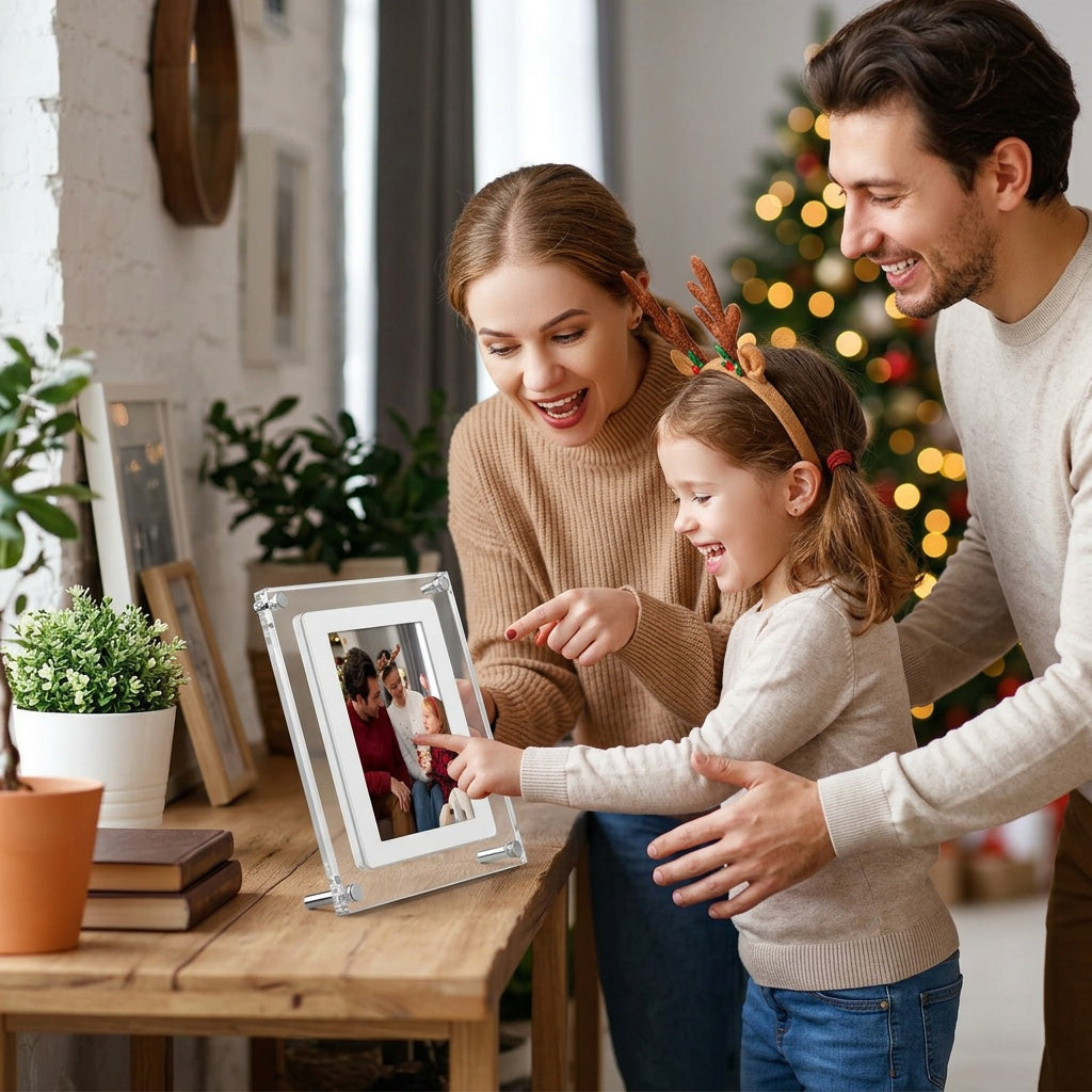 Digital Photo Frame with Auto-Rotating Display