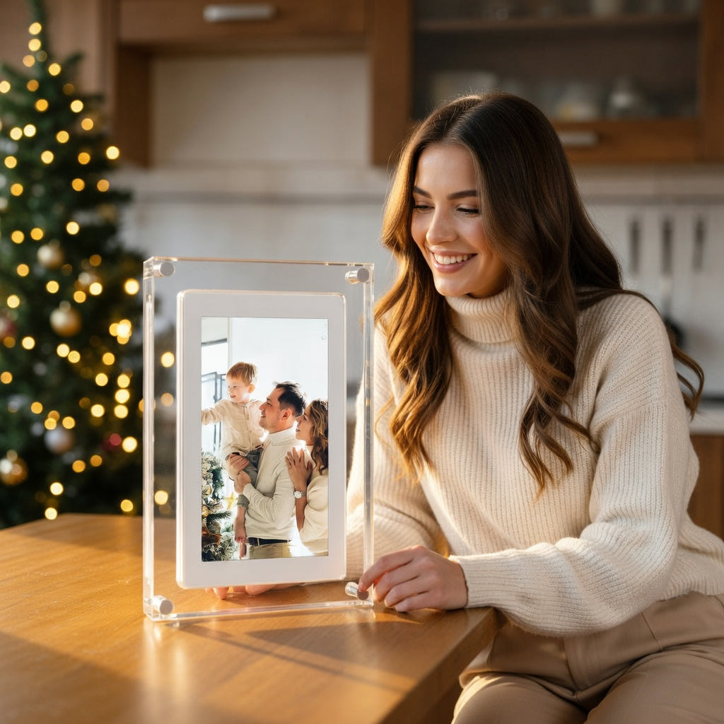 IPS LCD screen shows photos right